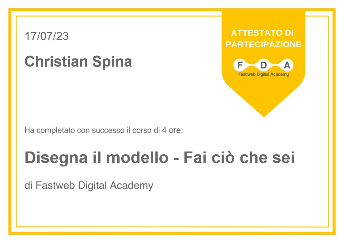 Disegna il modello - Fai ciò che sei